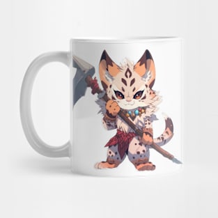 Cute Warrior Cat Hero Mug